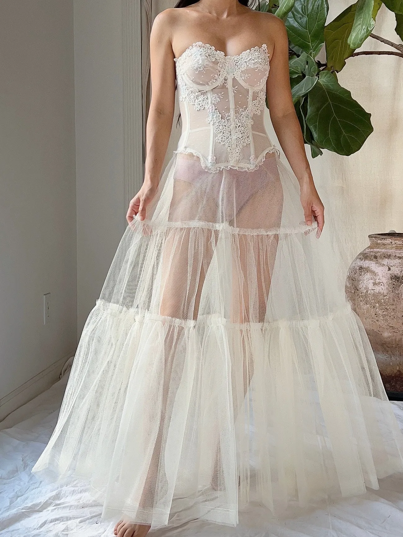 1950s Sheer Tulle Skirt - XS/S