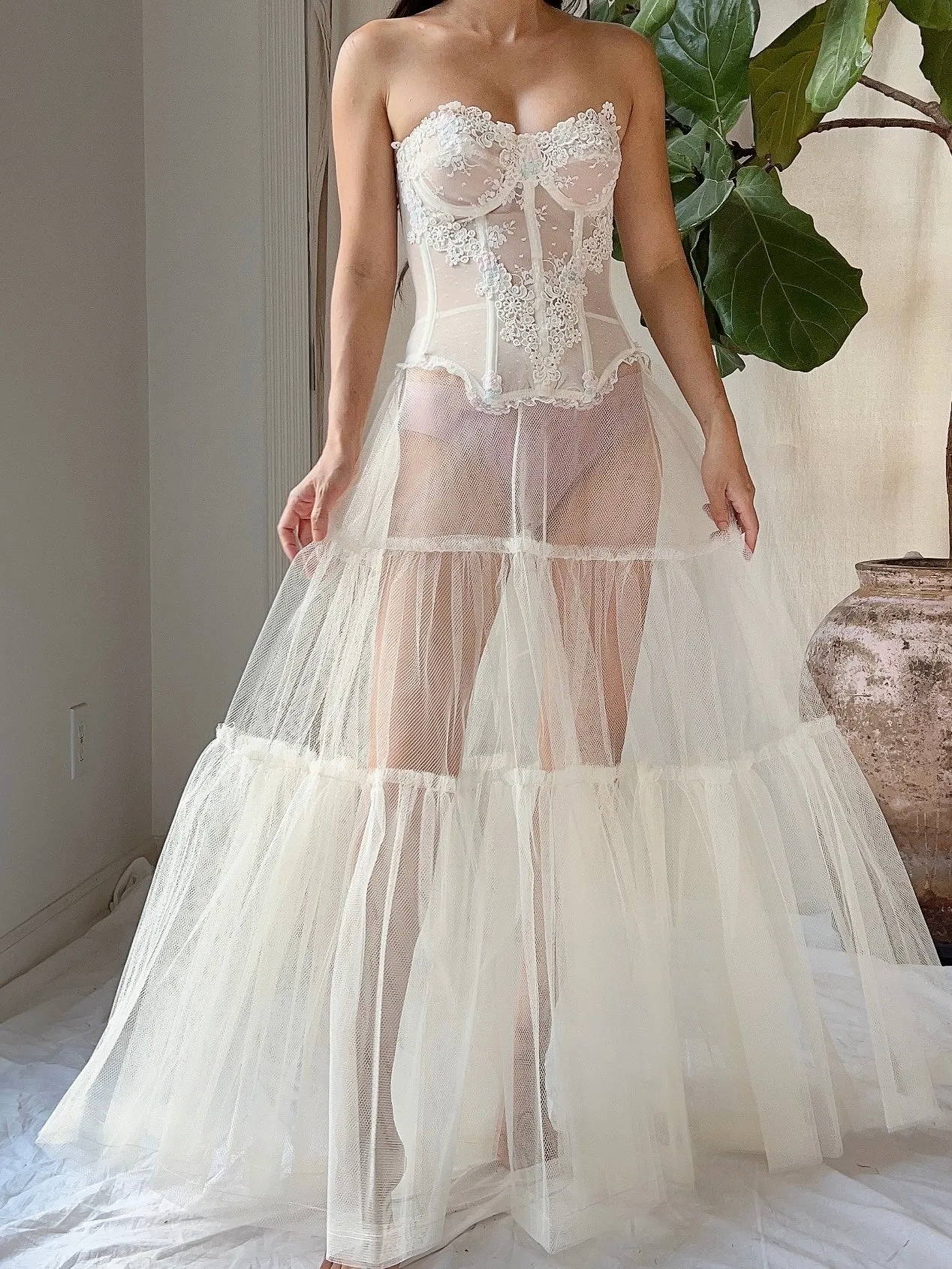 1950s Sheer Tulle Skirt - XS/S