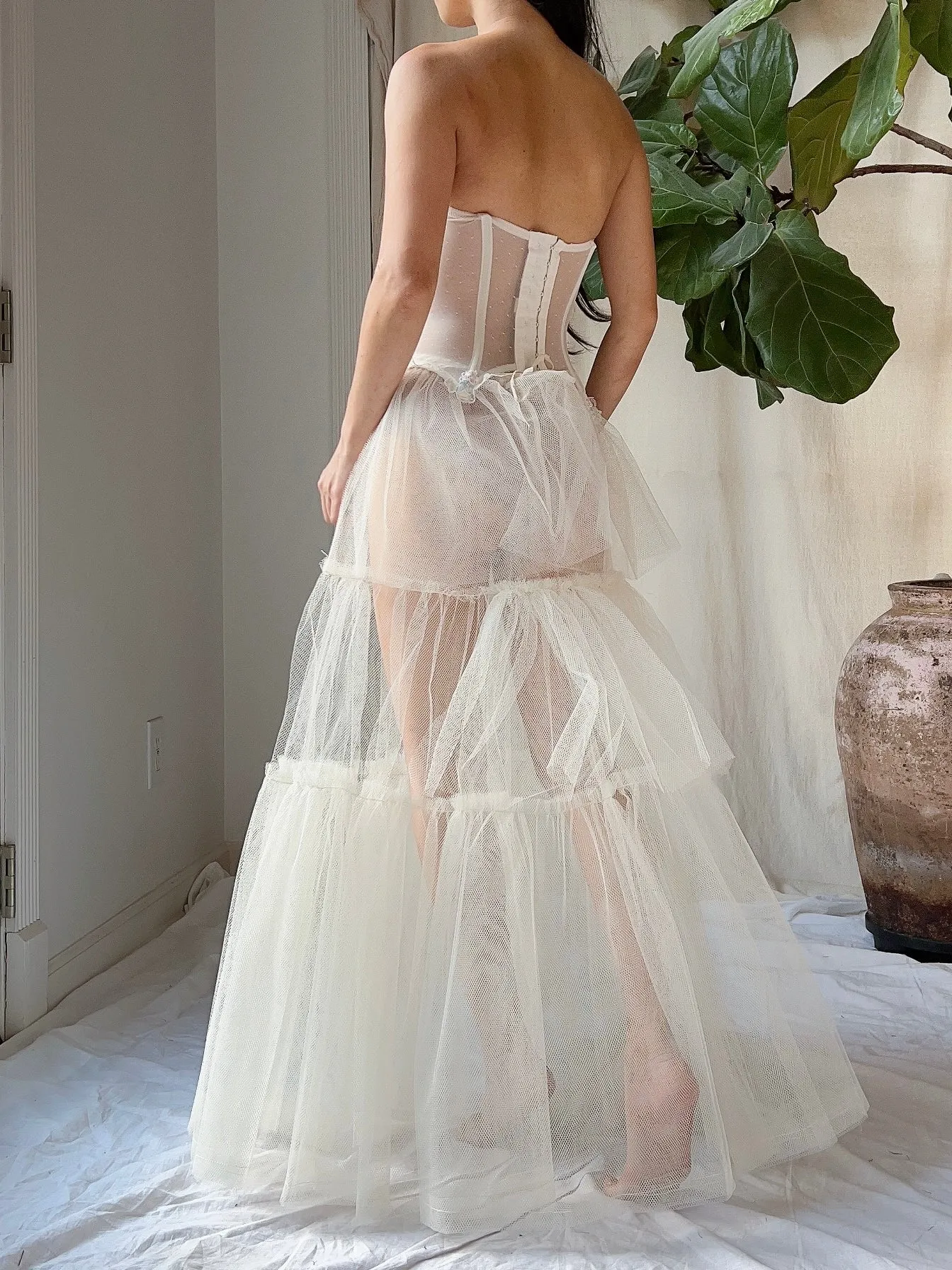 1950s Sheer Tulle Skirt - XS/S