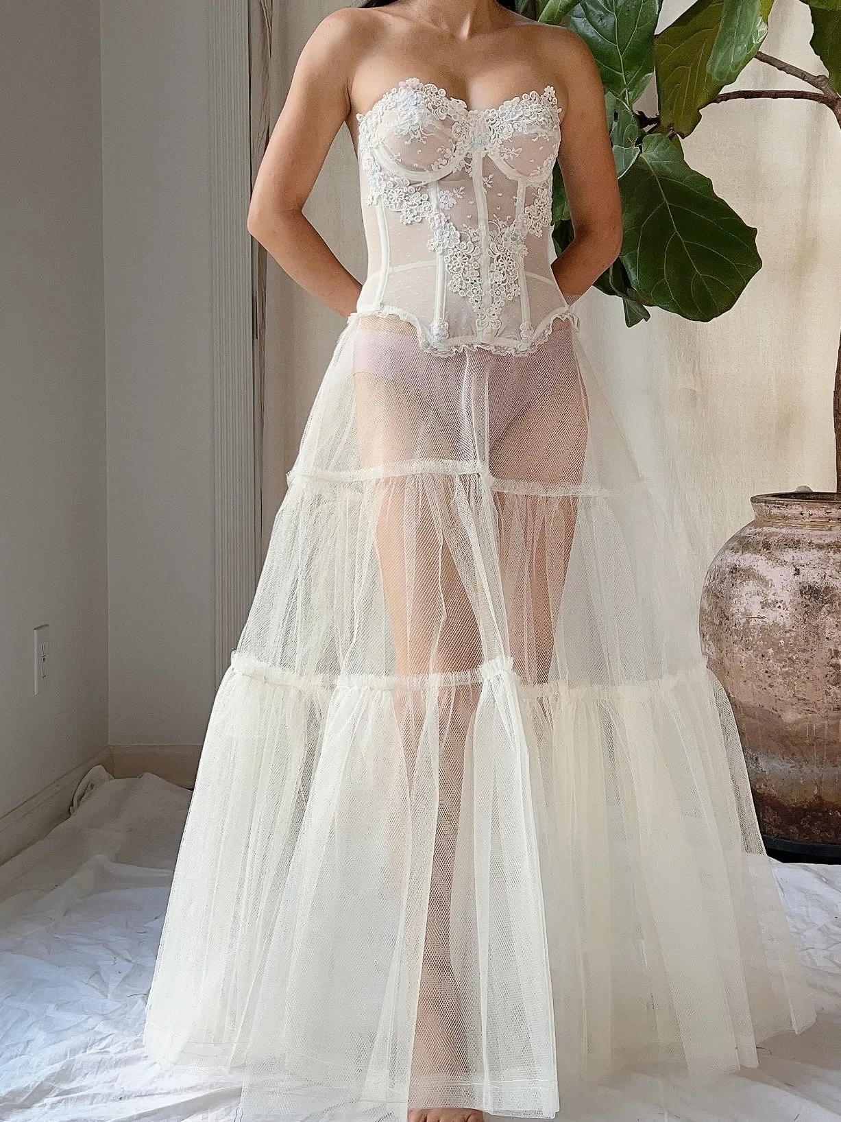 1950s Sheer Tulle Skirt - XS/S