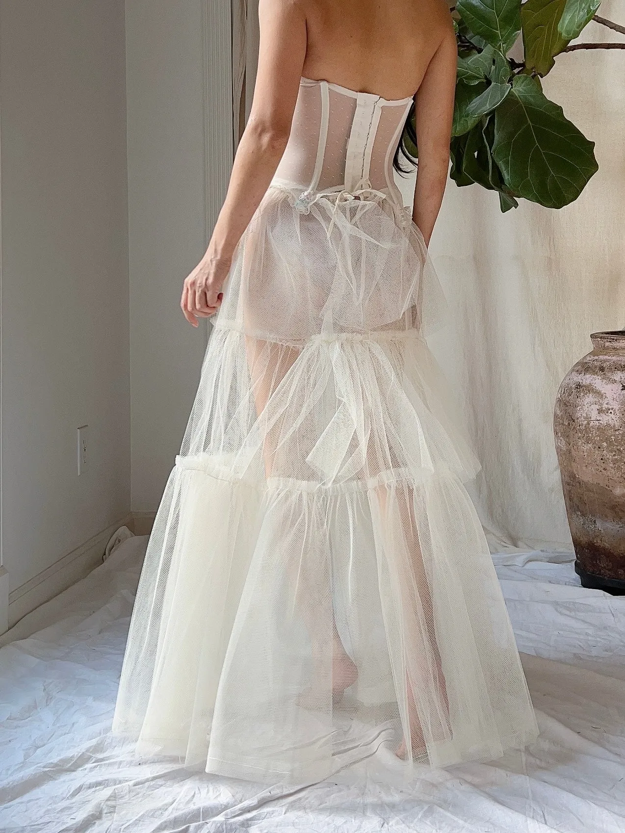 1950s Sheer Tulle Skirt - XS/S