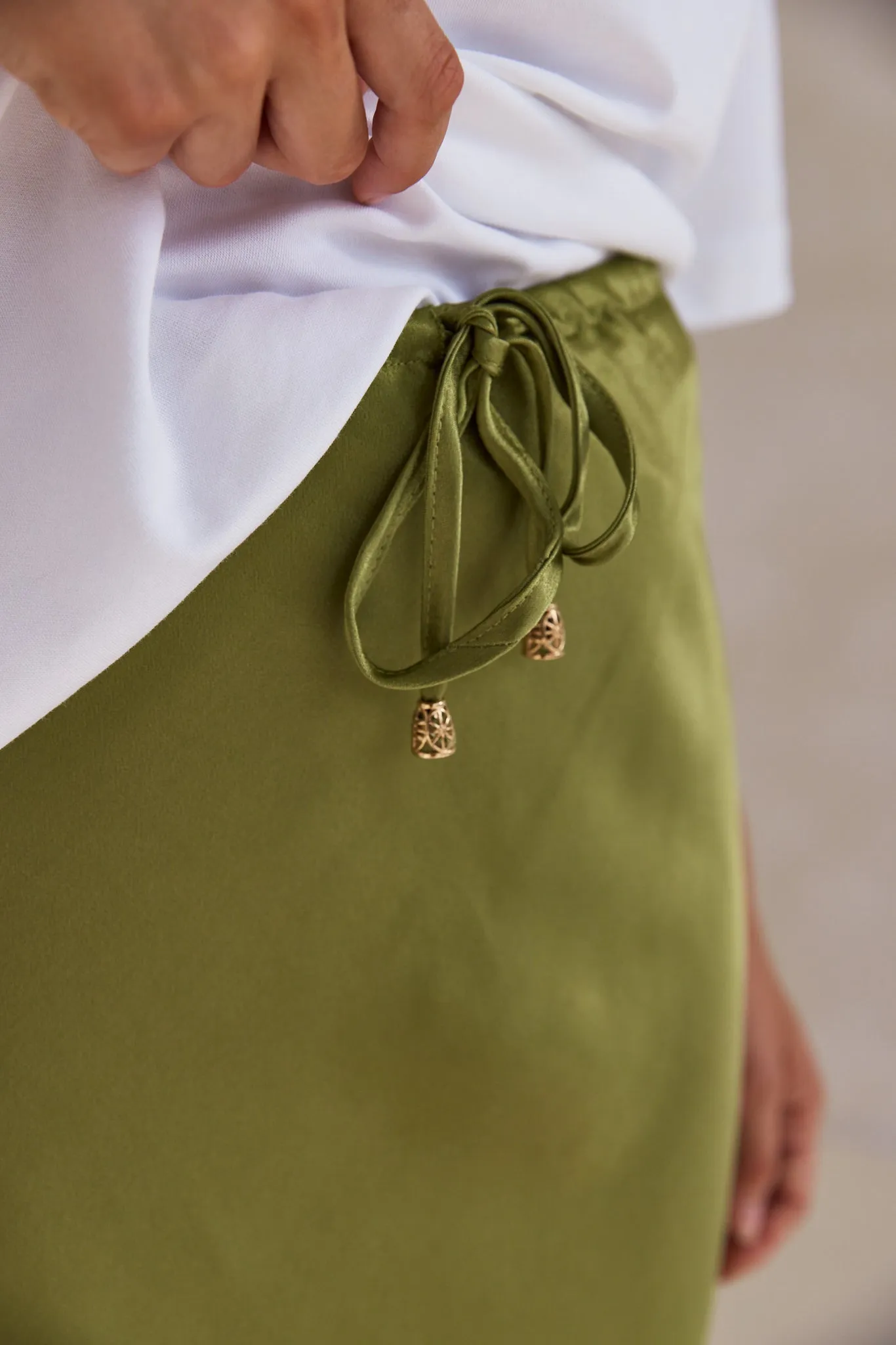 Alina Maxi Skirt (Olive)