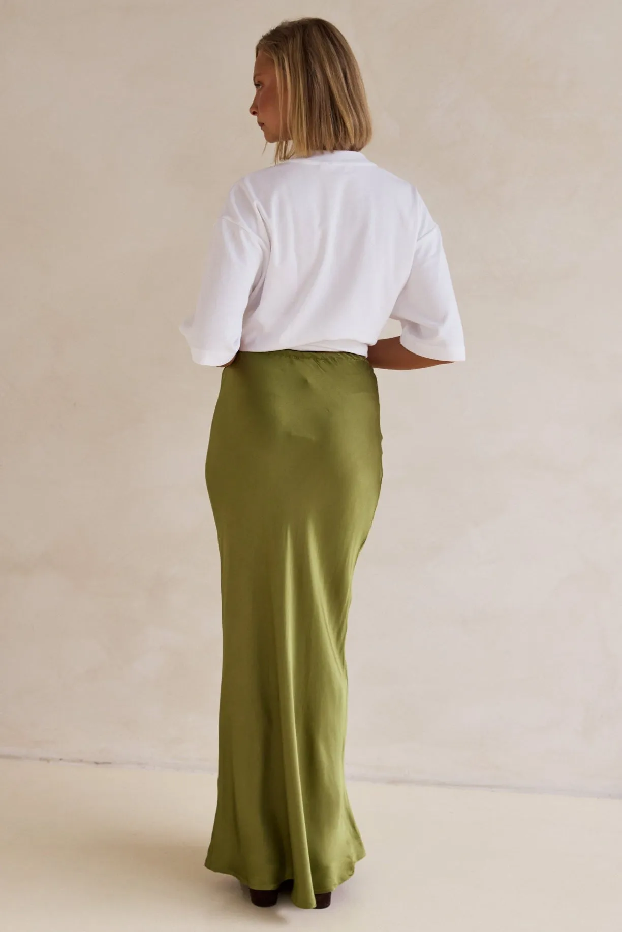 Alina Maxi Skirt (Olive)