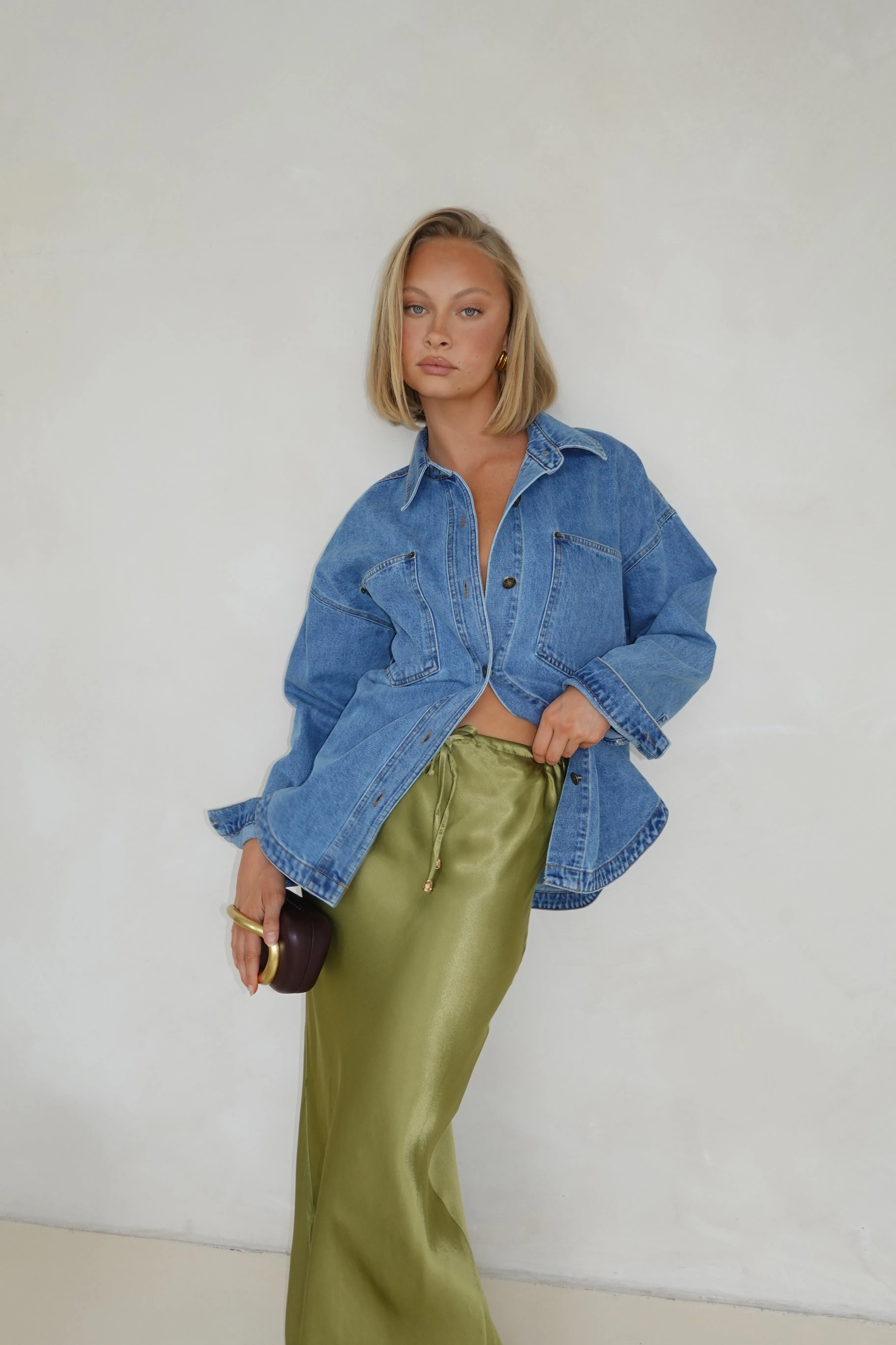 Alina Maxi Skirt (Olive)