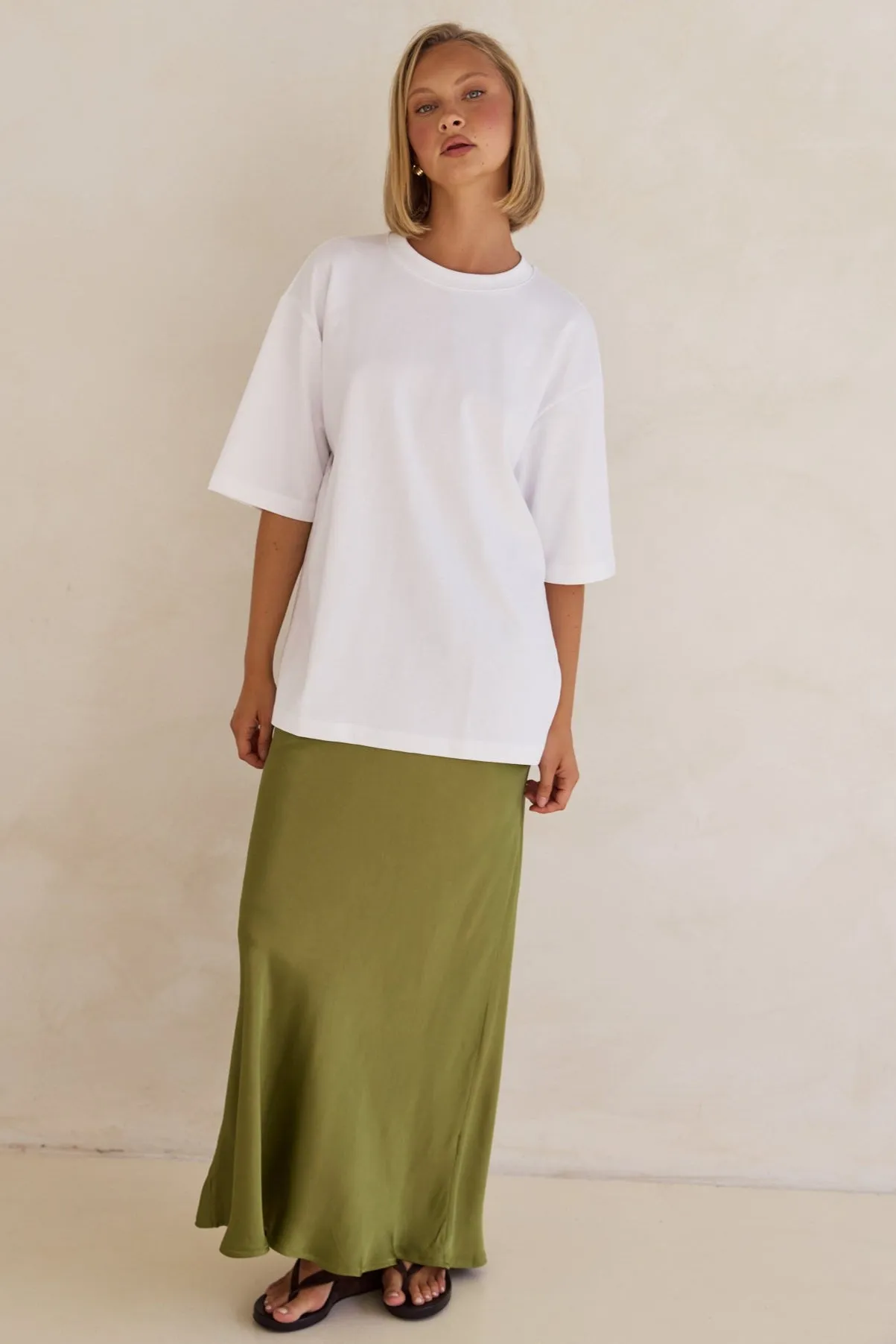 Alina Maxi Skirt (Olive)