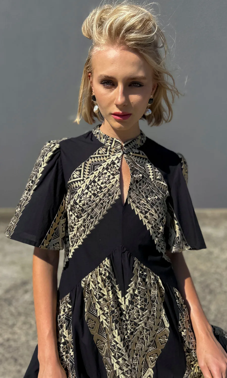 Archaic Kori Black / Gold  Labyrinth Dress