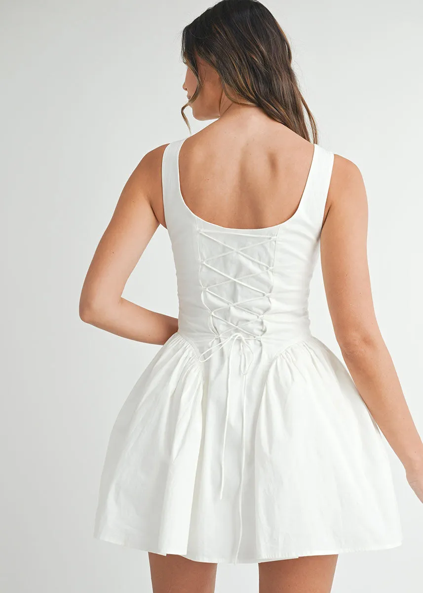 Cheyenne Corset Mini Dress - Off-White