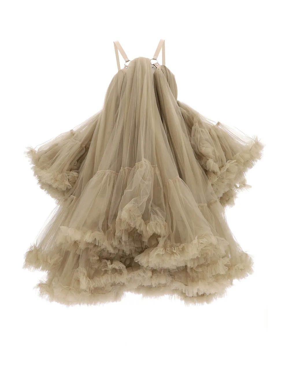 Comme Des Garçons Noir Kei Ninomiya Gathered Detail Tiered Dress
