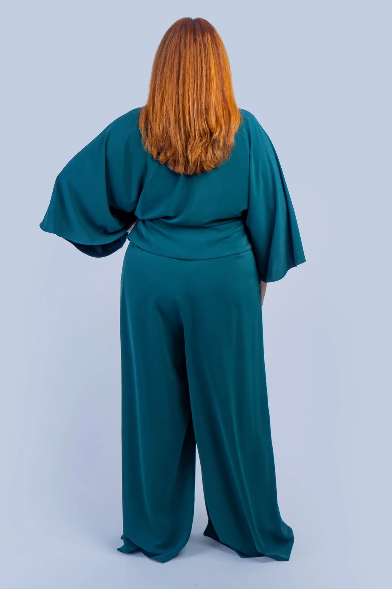 Dark Green Pleated High Waist Leslie Pants