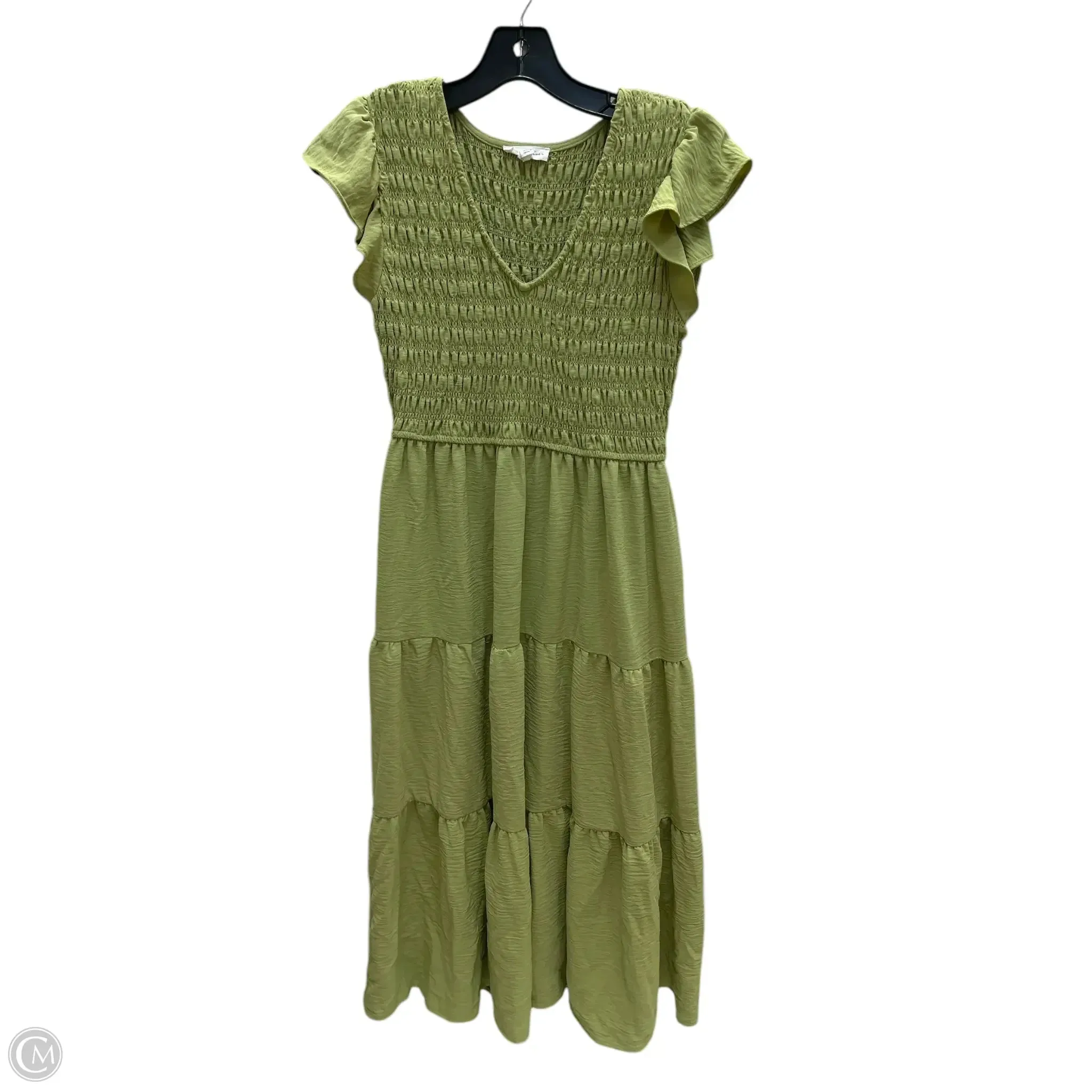 Dress Casual Maxi By By The River In Green, Size: M