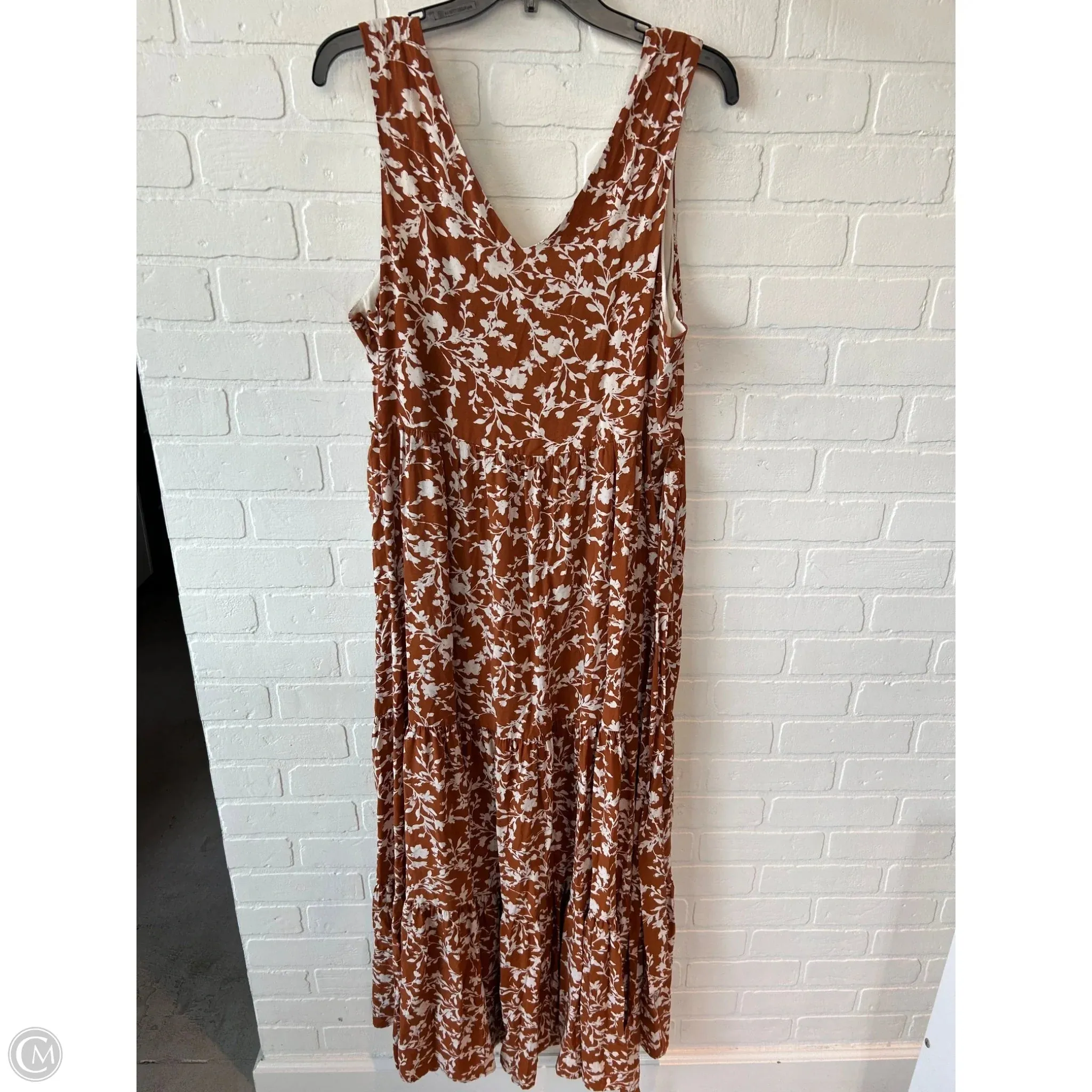 Dress Casual Maxi By Cynthia Rowley In Brown & Cream, Size: M