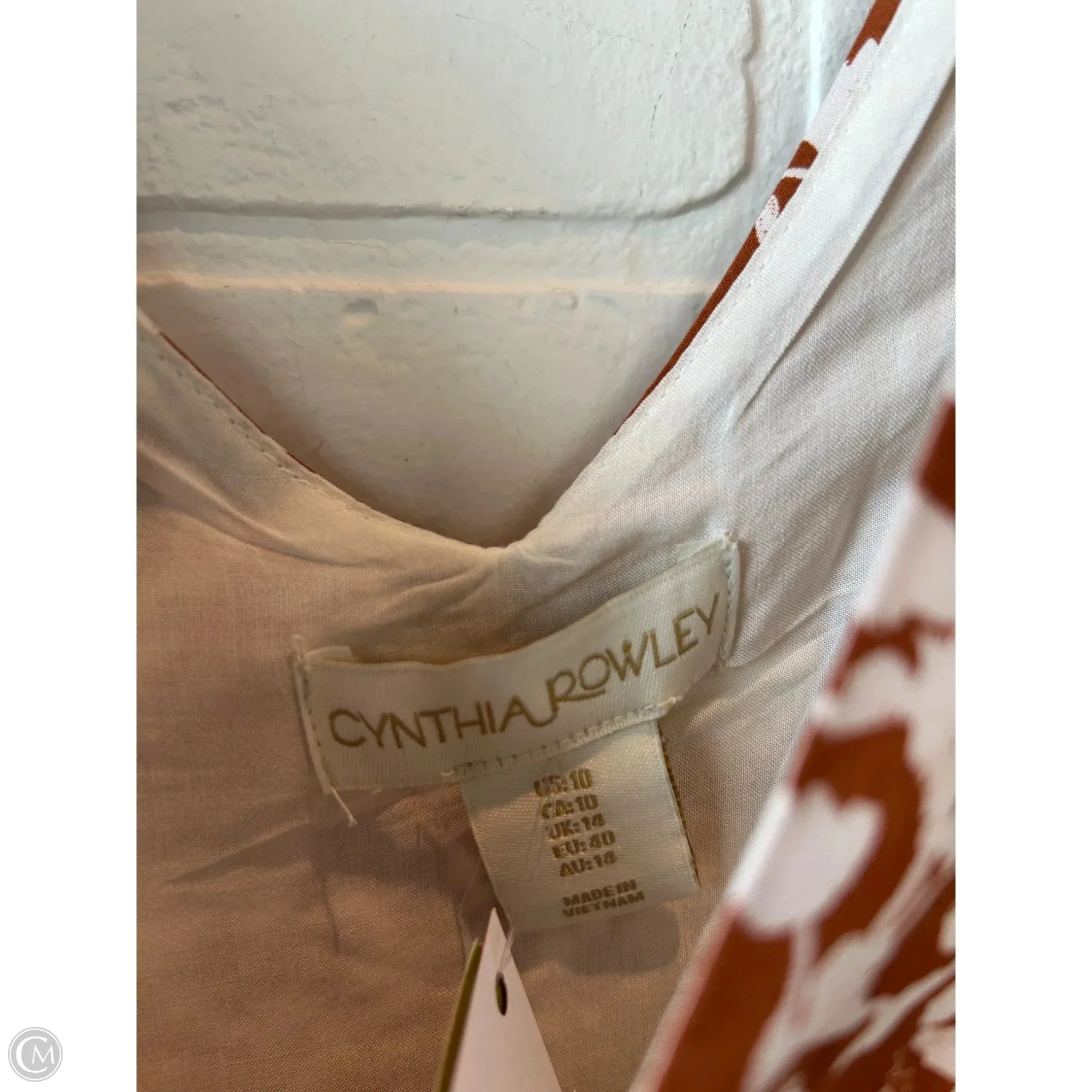 Dress Casual Maxi By Cynthia Rowley In Brown & Cream, Size: M