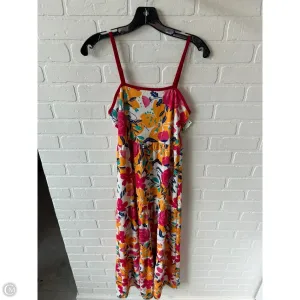 Dress Casual Maxi By IZURIA In Red & Yellow, Size: S