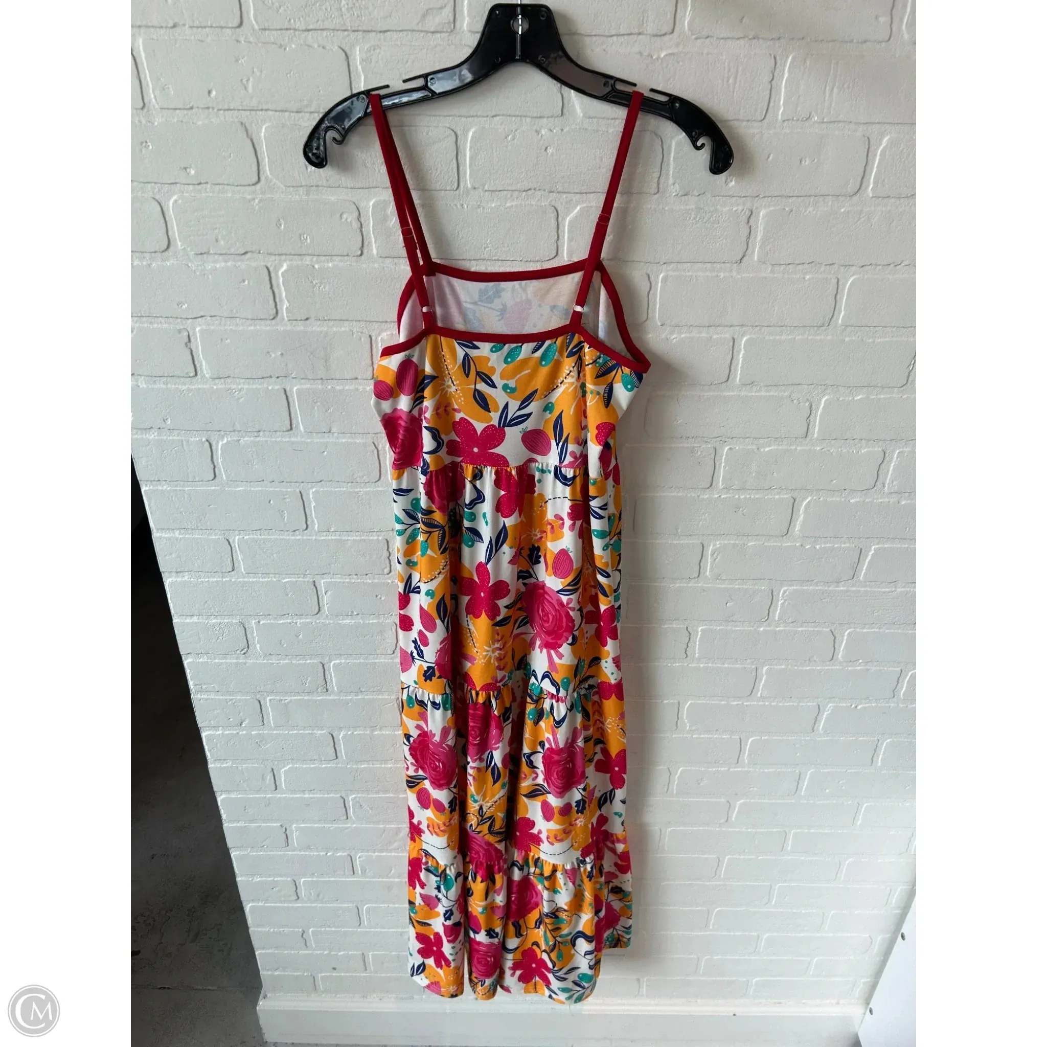 Dress Casual Maxi By IZURIA In Red & Yellow, Size: S