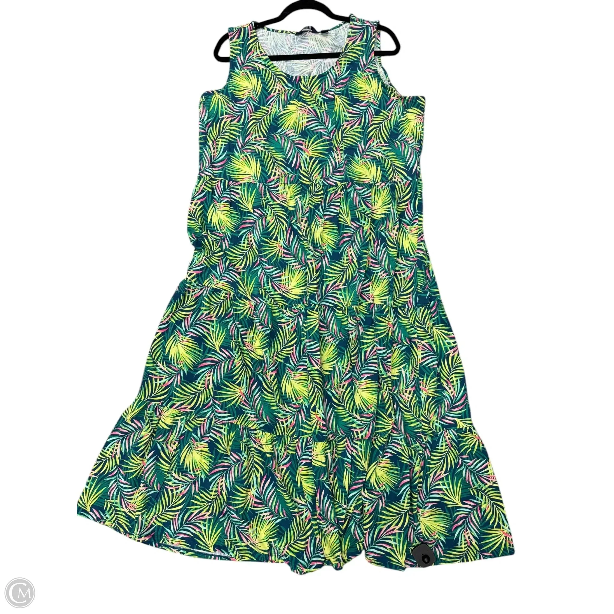 Dress Casual Maxi By Lands End In Tropical Print, Size: 18