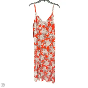 Dress Casual Maxi By Vince Camuto In Orange & White, Size: 1x