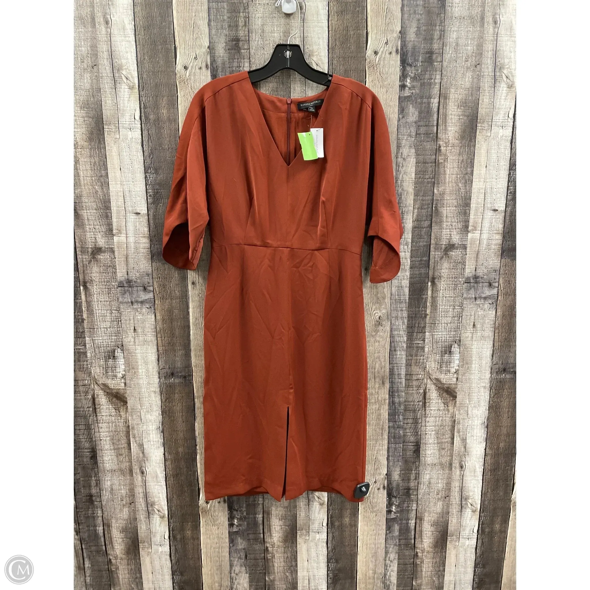 Dress Casual Midi By Banana Republic In Orange, Size: 4