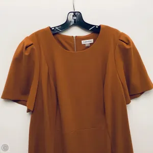 Dress Casual Midi By Calvin Klein In Gold, Size: Xxl