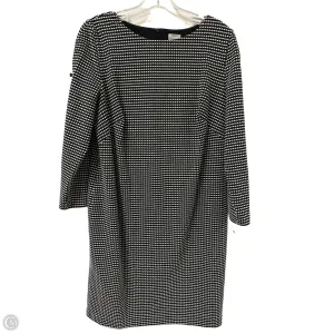 Dress Casual Midi By Chicos In Black & White, Size: S