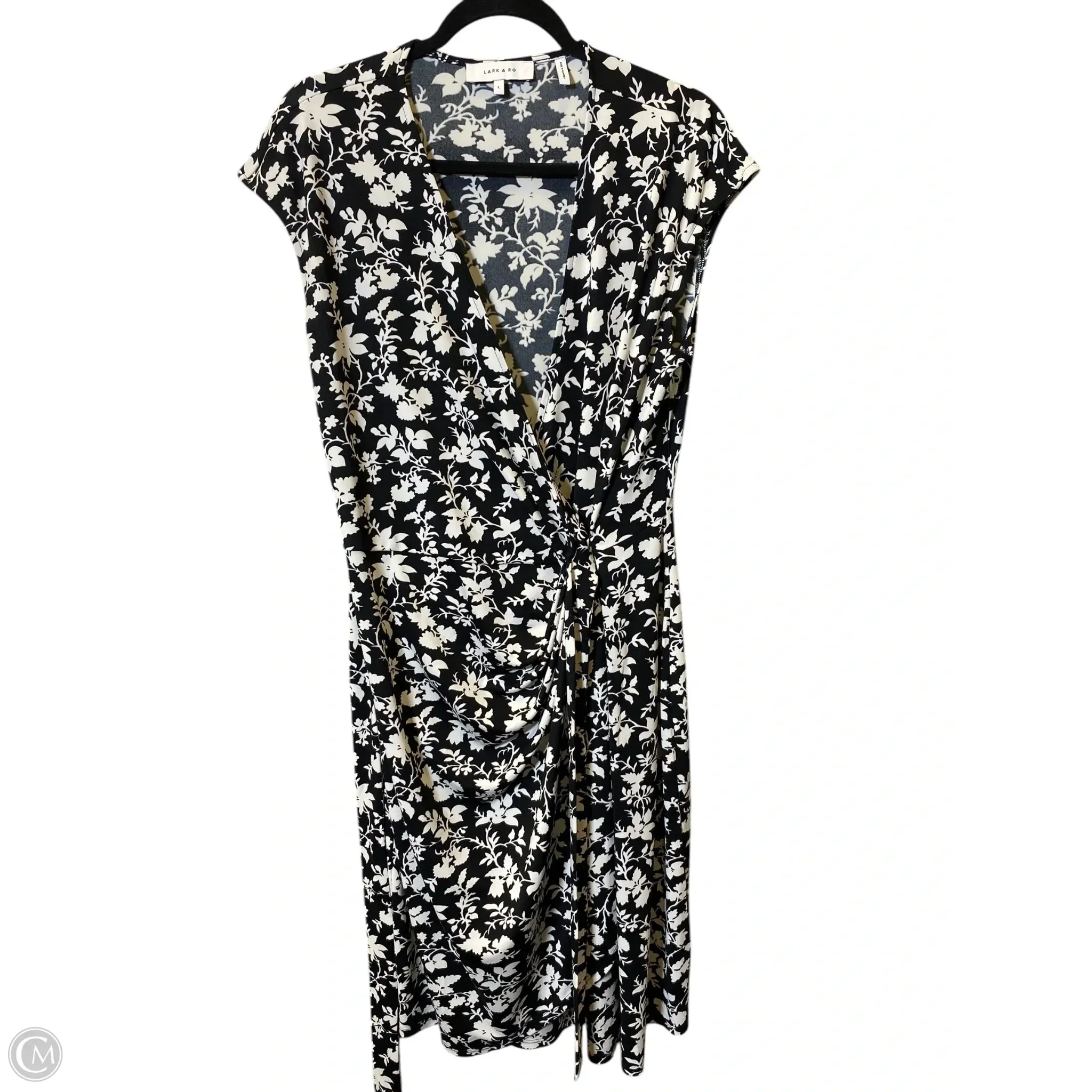 Dress Casual Midi By Clothes Mentor In Black & White, Size: L