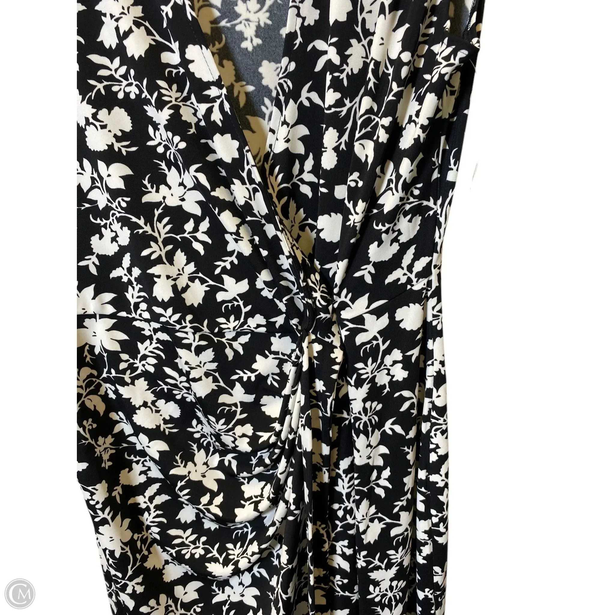 Dress Casual Midi By Clothes Mentor In Black & White, Size: L