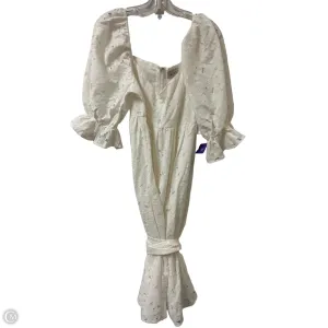 Dress Casual Midi By Clothes Mentor In White, Size: L
