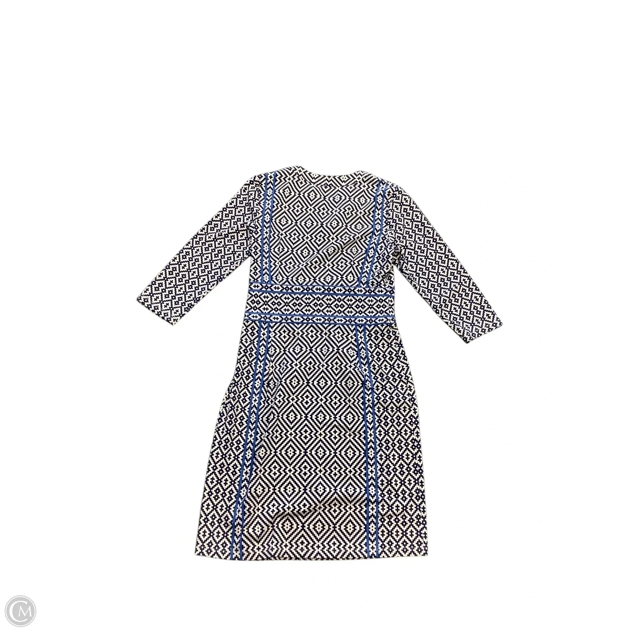 Dress Casual Midi By J Mclaughlin In Blue & Cream, Size: S