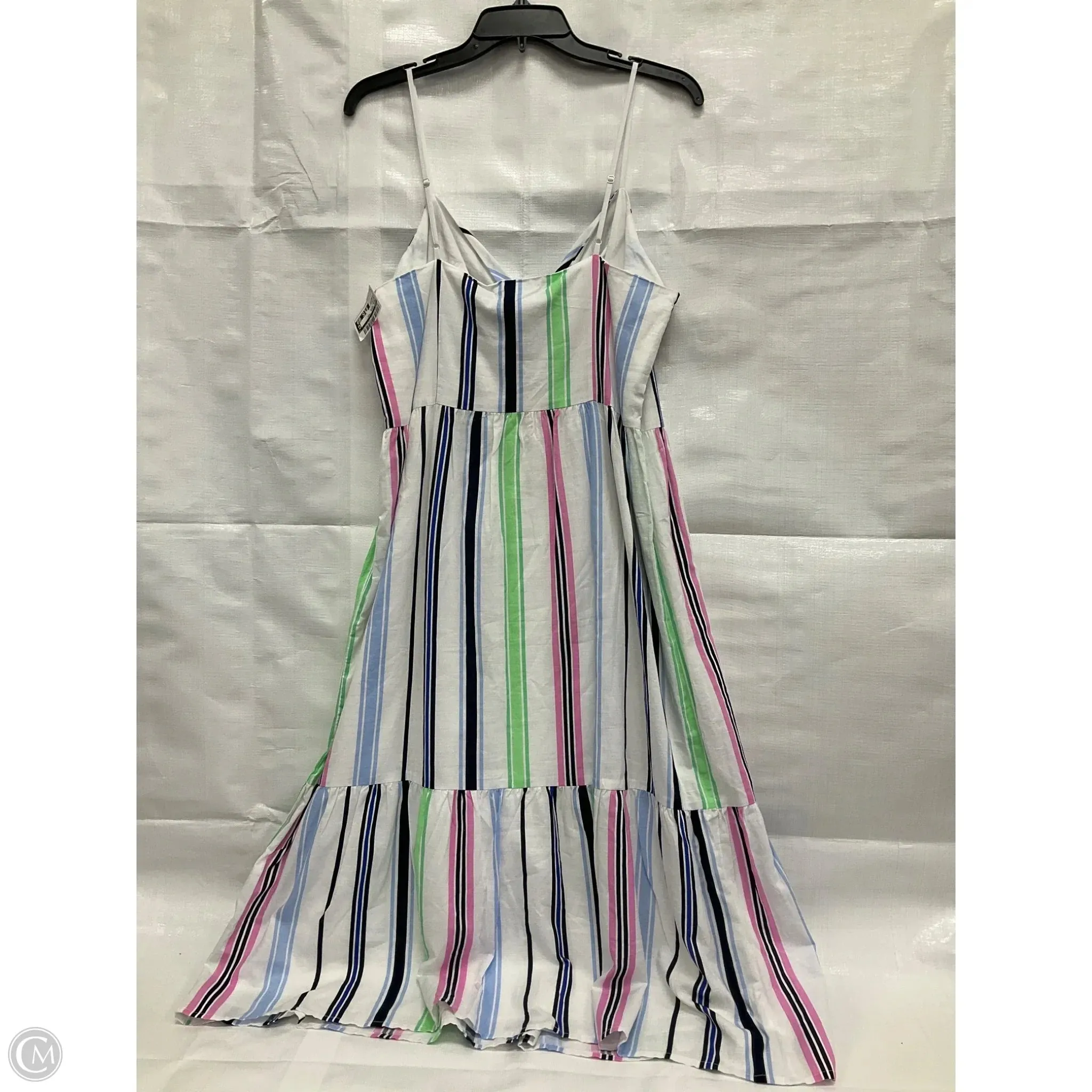 Dress Casual Midi By Loft In Striped Pattern, Size: Petite L