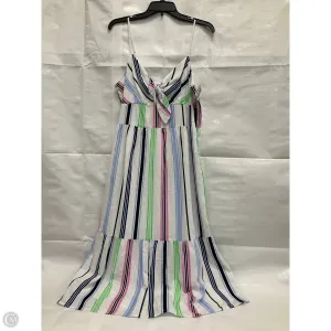 Dress Casual Midi By Loft In Striped Pattern, Size: Petite L