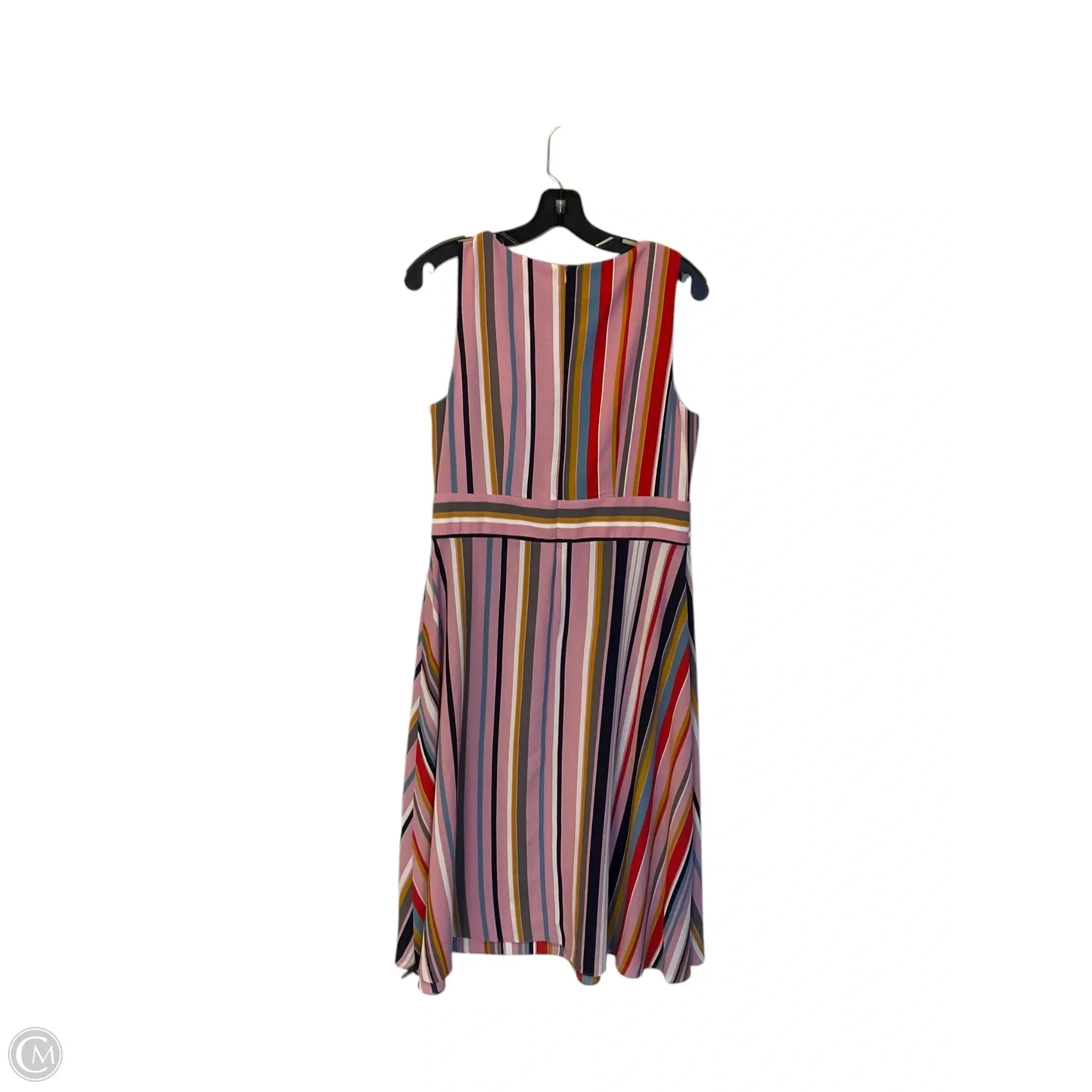 Dress Casual Midi By London Times In Striped Pattern, Size: 10