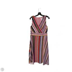 Dress Casual Midi By London Times In Striped Pattern, Size: 10
