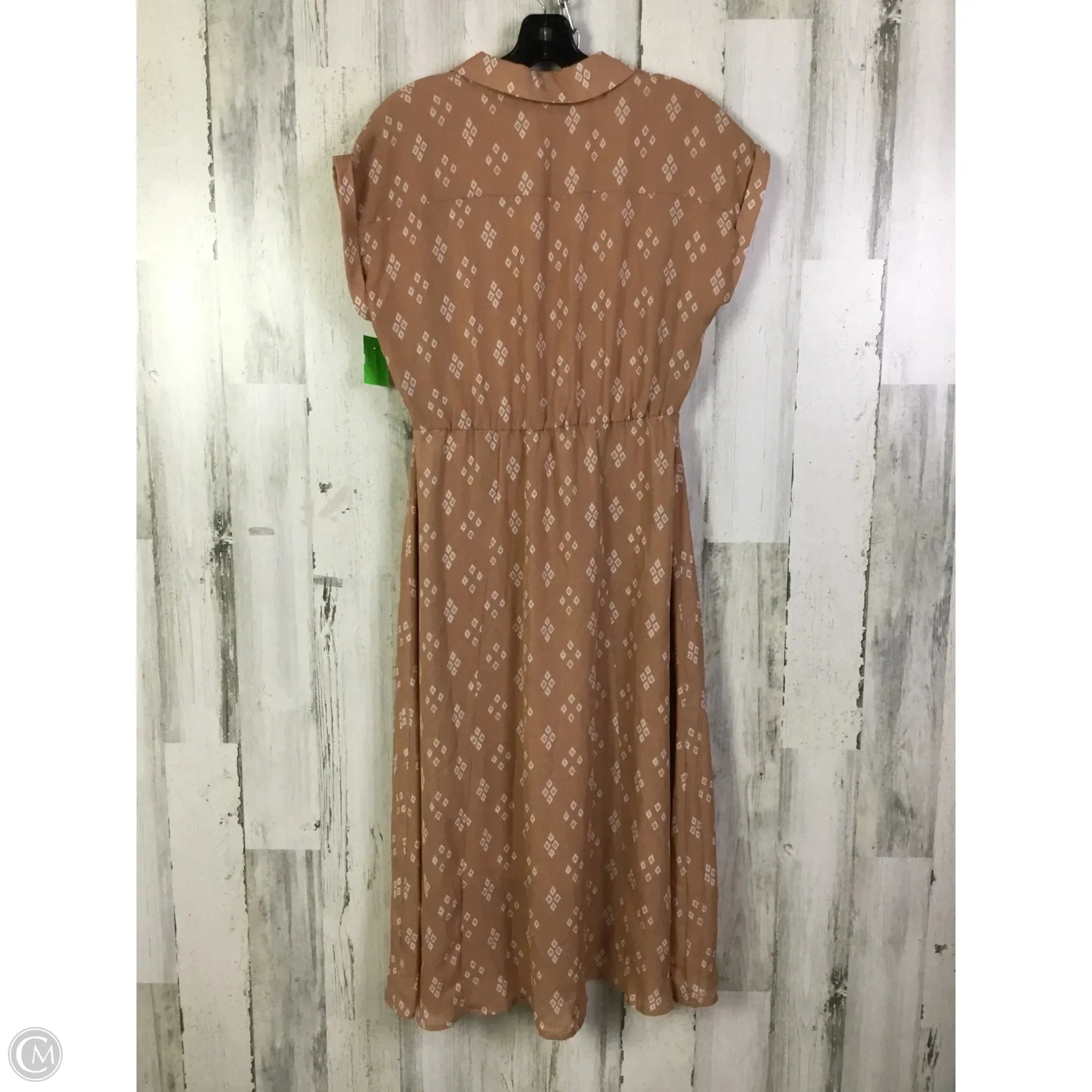 Dress Casual Midi By Lucky Brand In Pink & White, Size: S