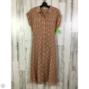 Dress Casual Midi By Lucky Brand In Pink & White, Size: S