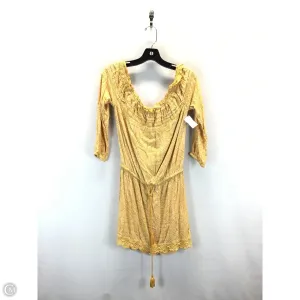 Dress Casual Midi By New York And Co In Yellow, Size: S