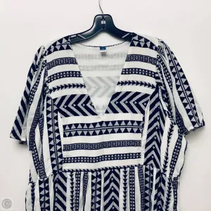 Dress Casual Midi By Old Navy In Black & Cream, Size: Xxl