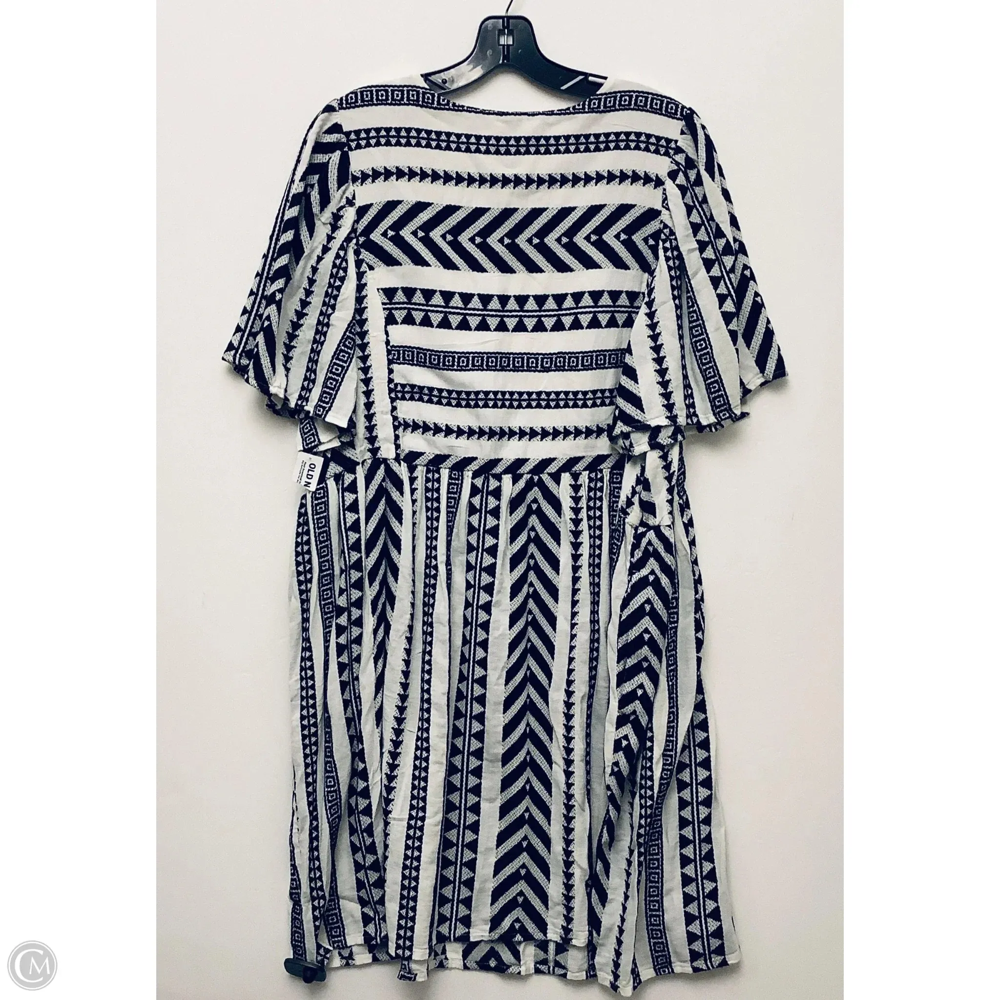 Dress Casual Midi By Old Navy In Black & Cream, Size: Xxl