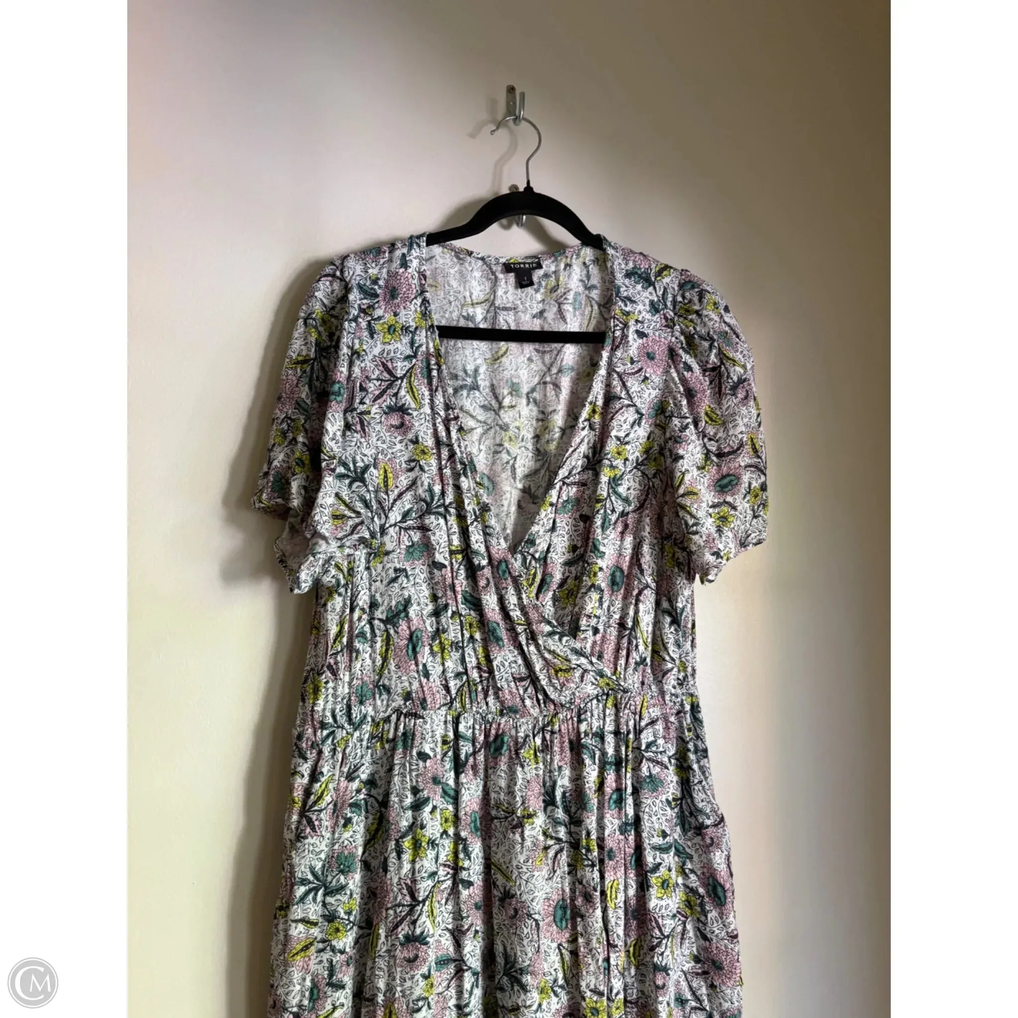 Dress Casual Midi By Torrid In Floral Print, Size: 1x