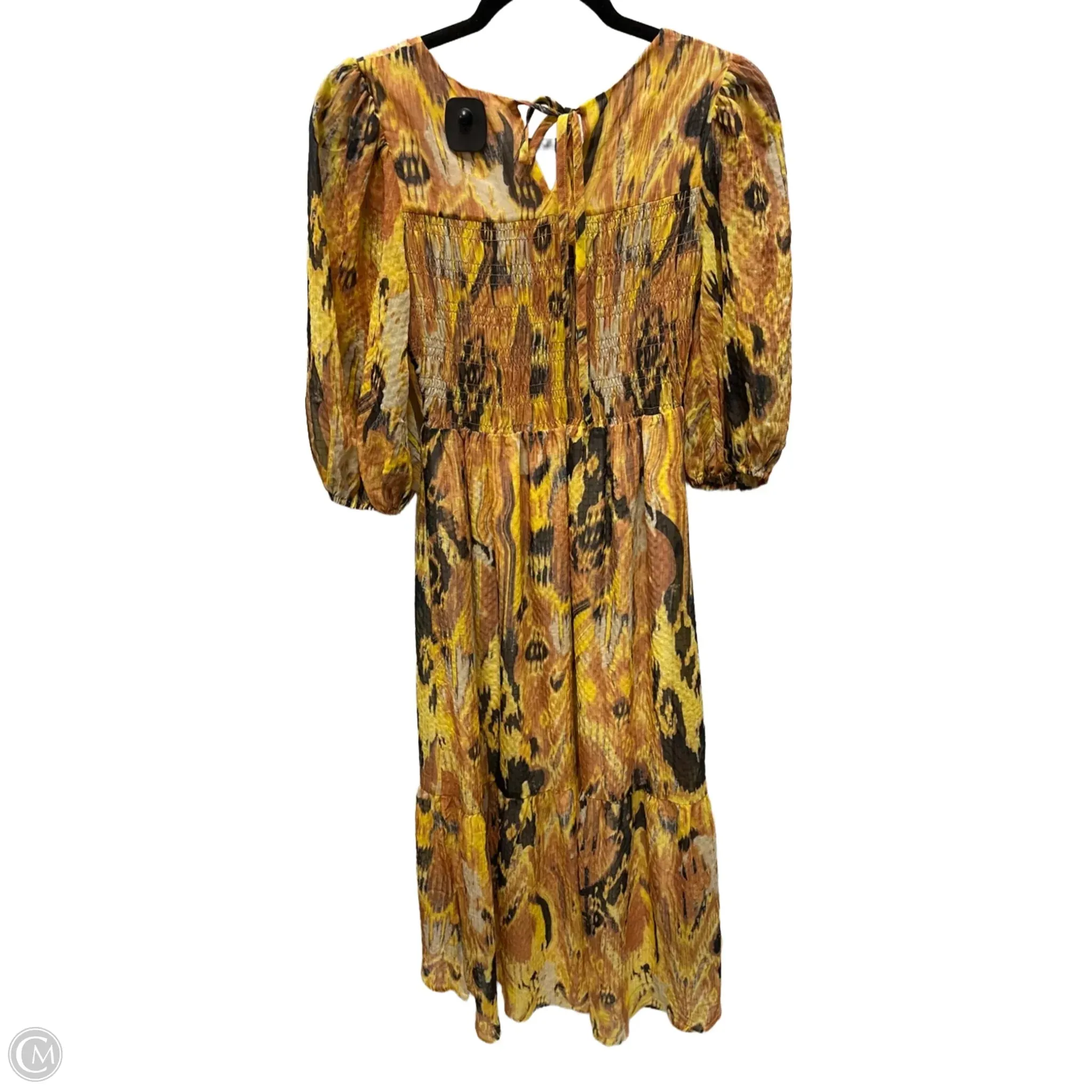 Dress Casual Midi By wearesundays In Yellow, Size: Xs