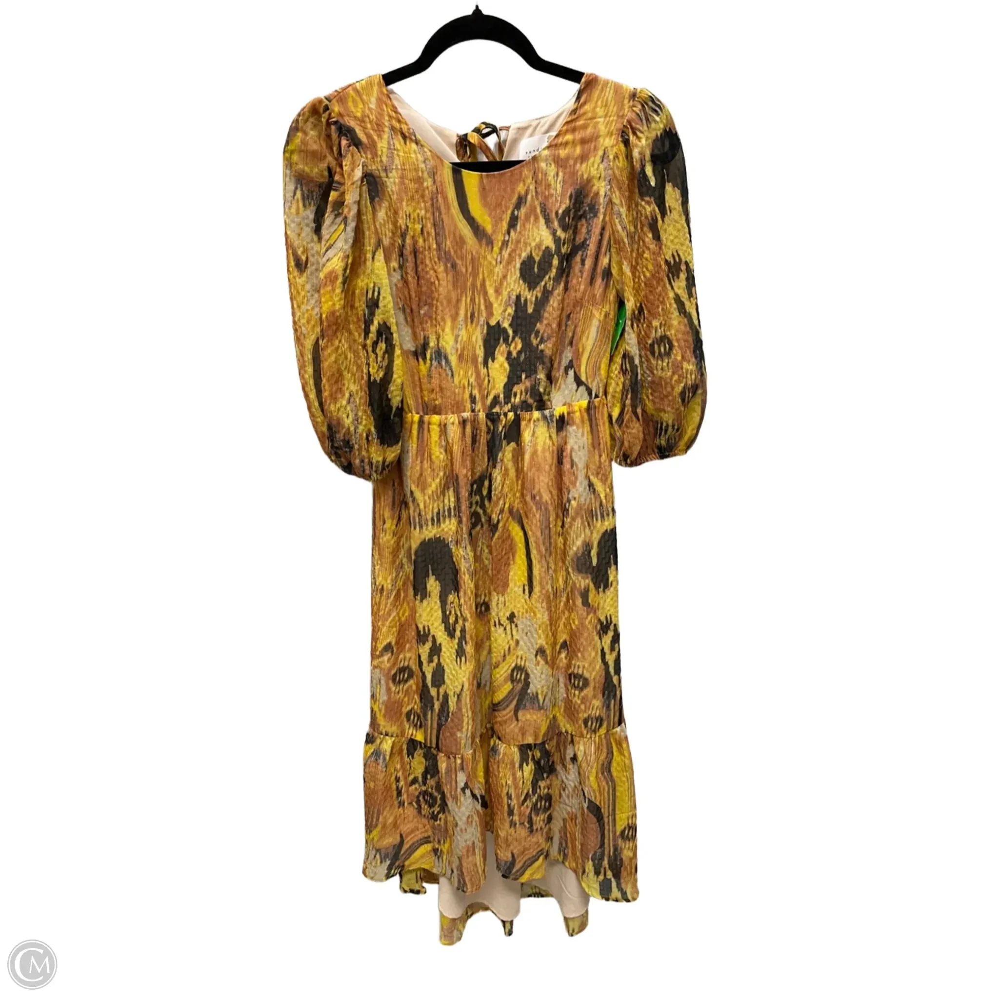 Dress Casual Midi By wearesundays In Yellow, Size: Xs