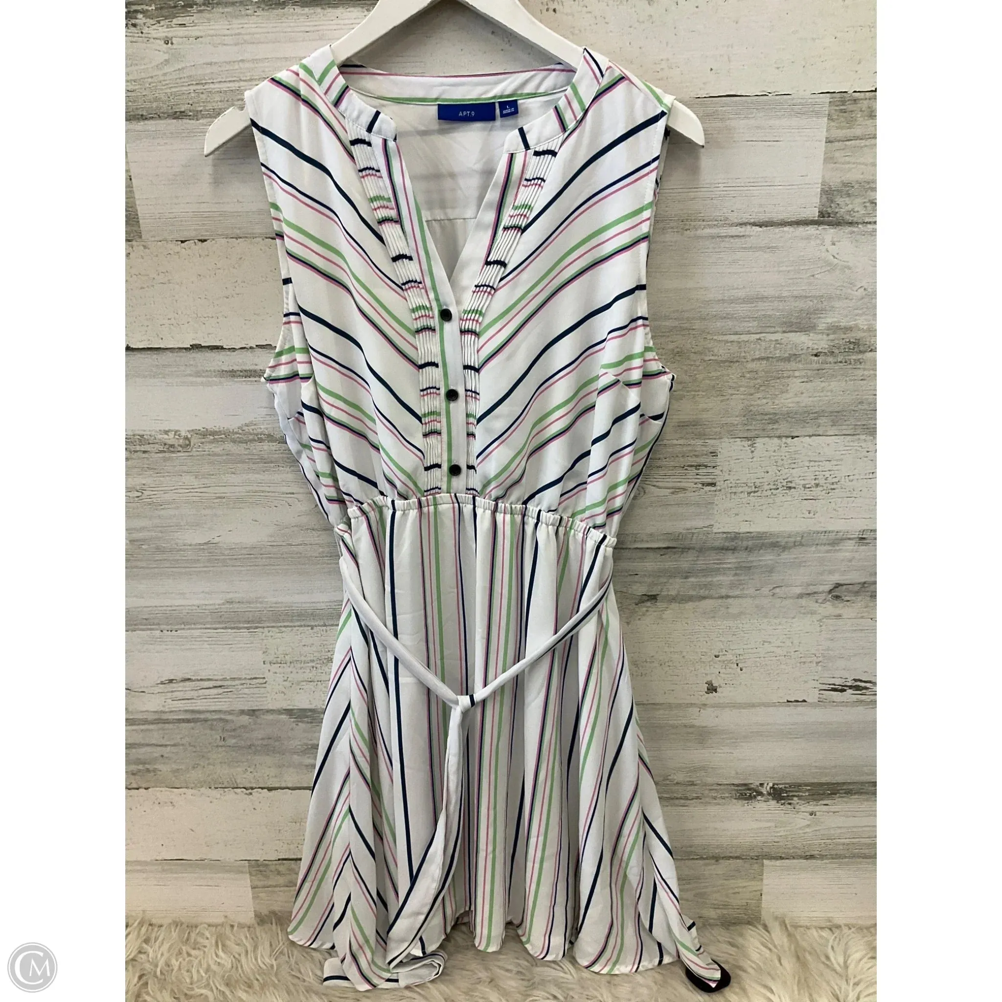 Dress Casual Short By Apt 9 In White, Size: L