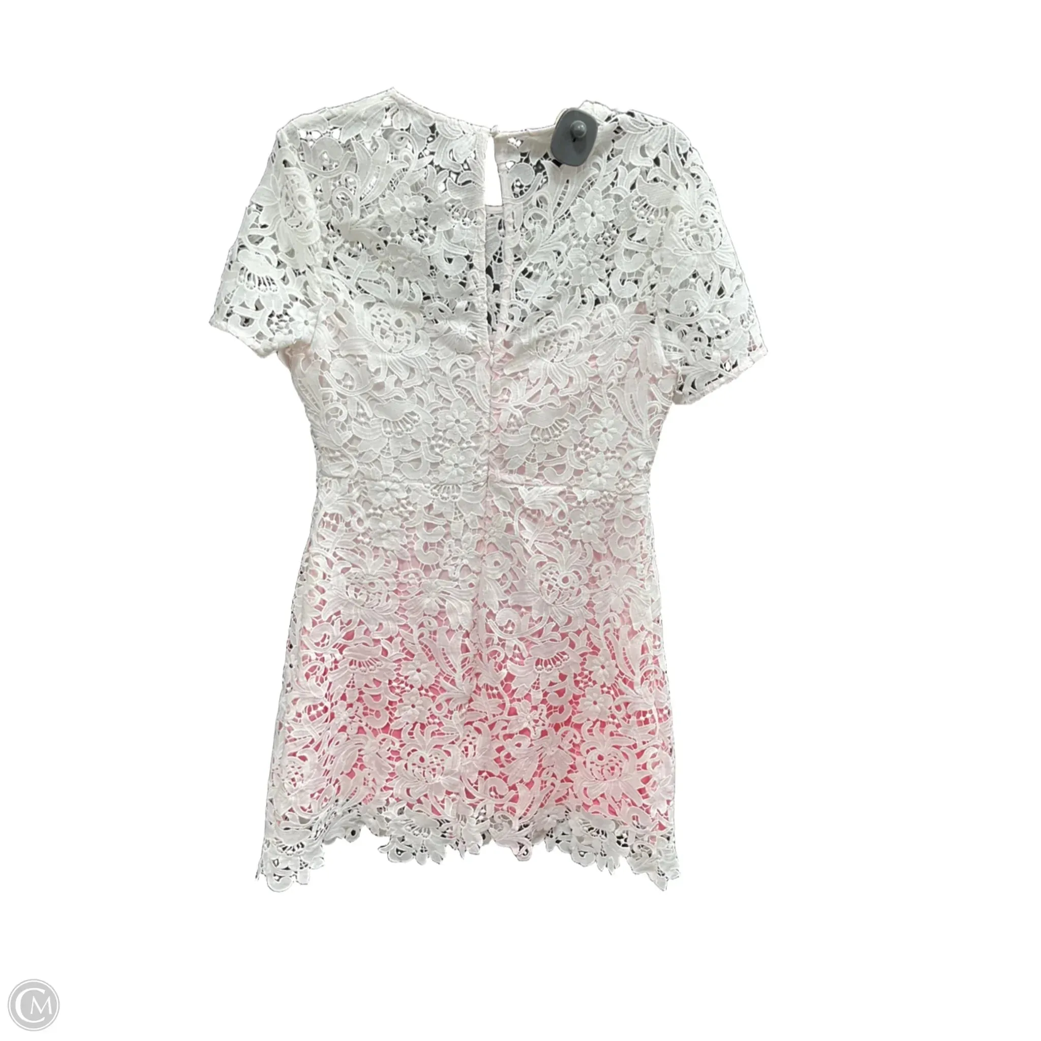 Dress Casual Short By Ark And Co In Pink & White, Size: L