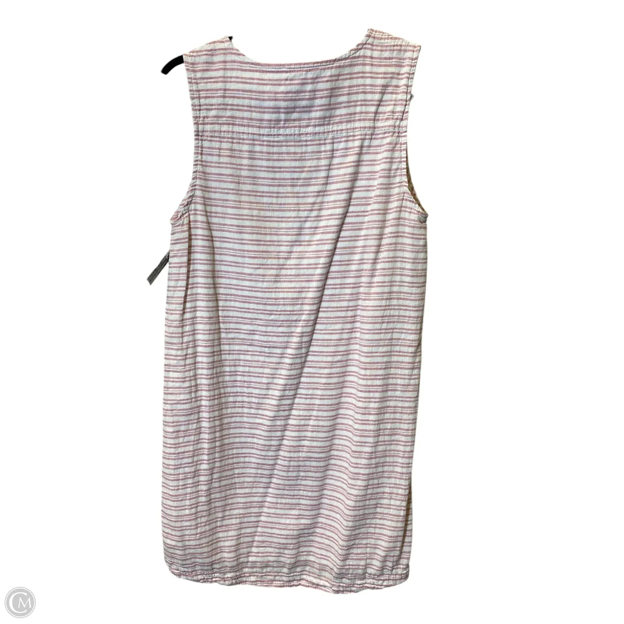 Dress Casual Short By Beachlunchlounge In Pink & White, Size: M
