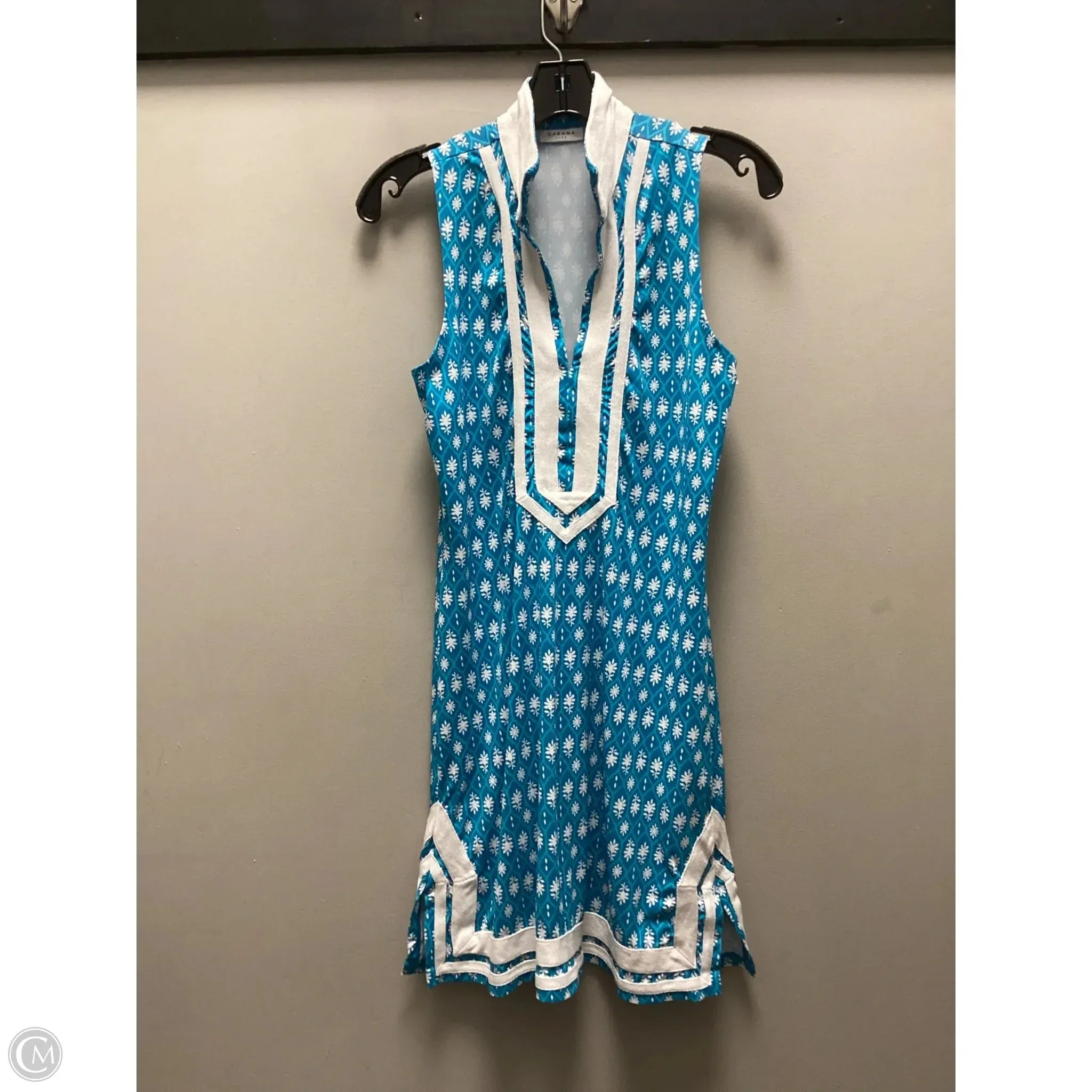 Dress Casual Short By Cabana Life In Blue & White, Size: S