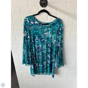 Dress Casual Short By Clothes Mentor In Blue & White, Size: Xl