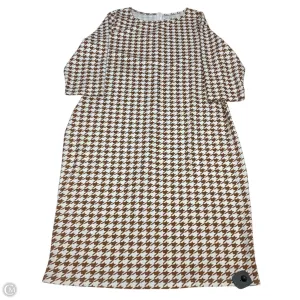 Dress Casual Short By Clothes Mentor In Brown & White, Size: 3x