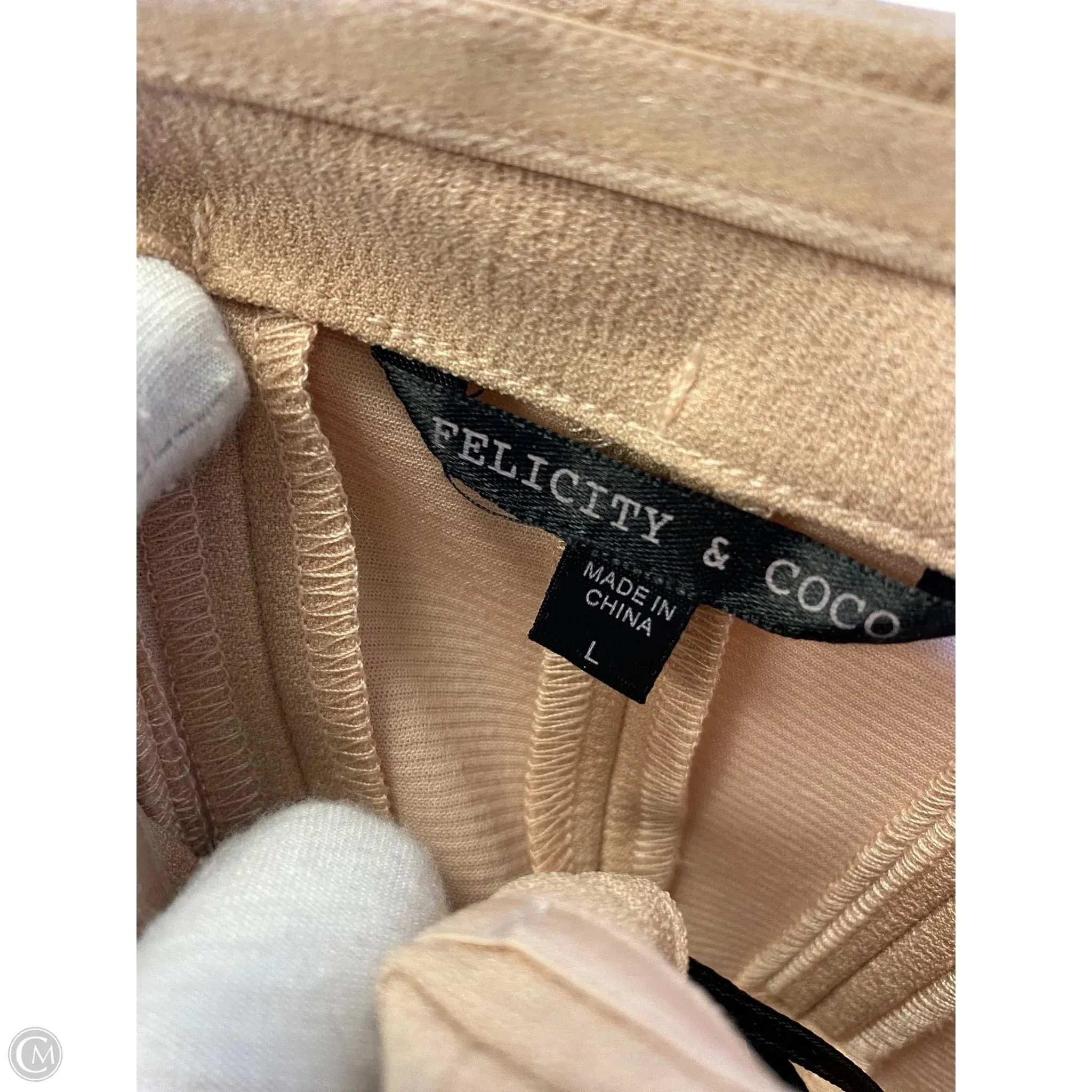 Dress Casual Short By Clothes Mentor In Tan, Size: L