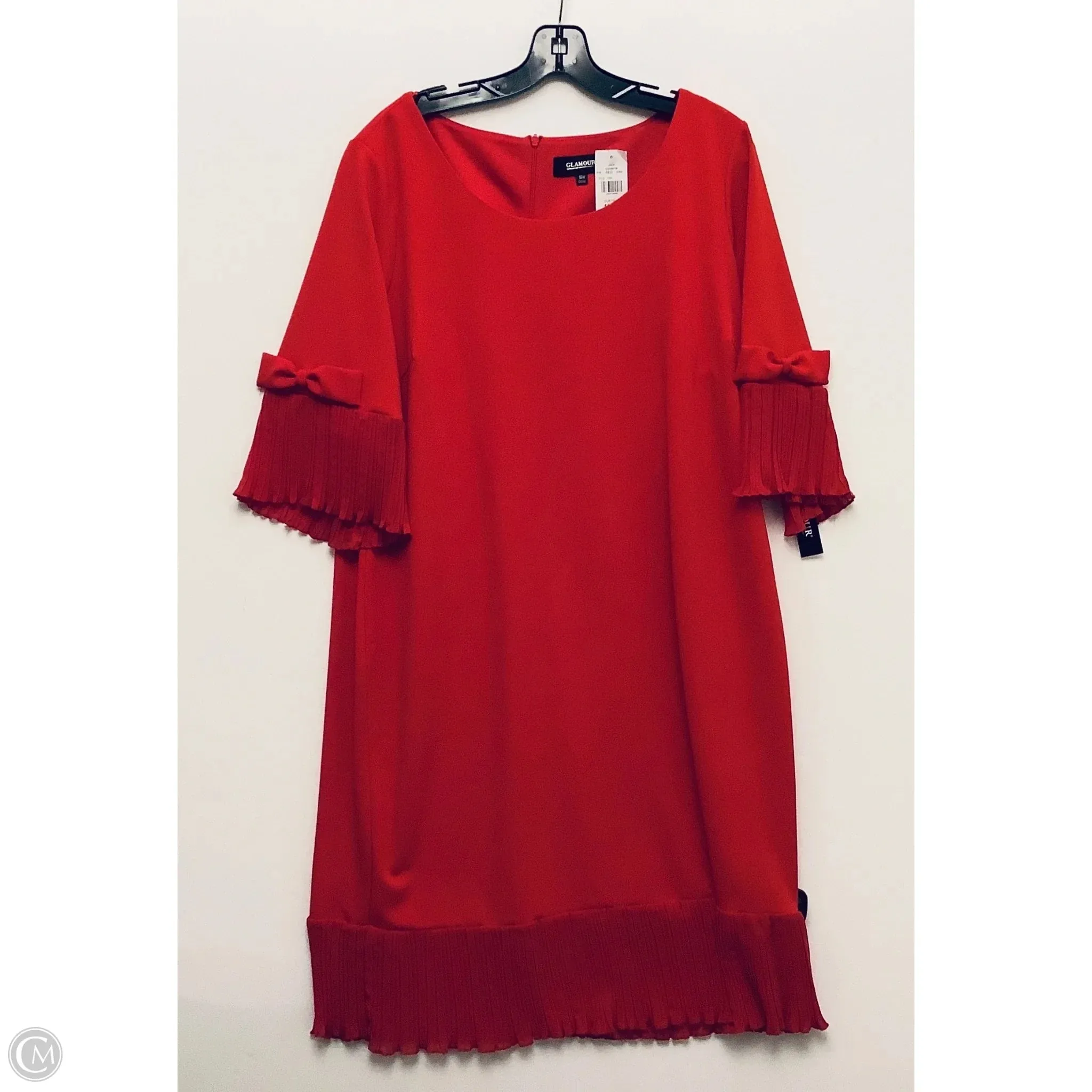 Dress Casual Short By Glamour In Red, Size: Xxl