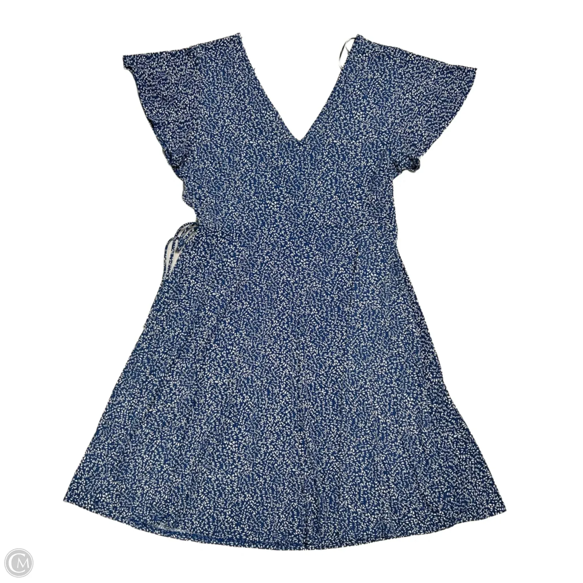 Dress Casual Short By Kaileigh In Blue & White, Size: Xl