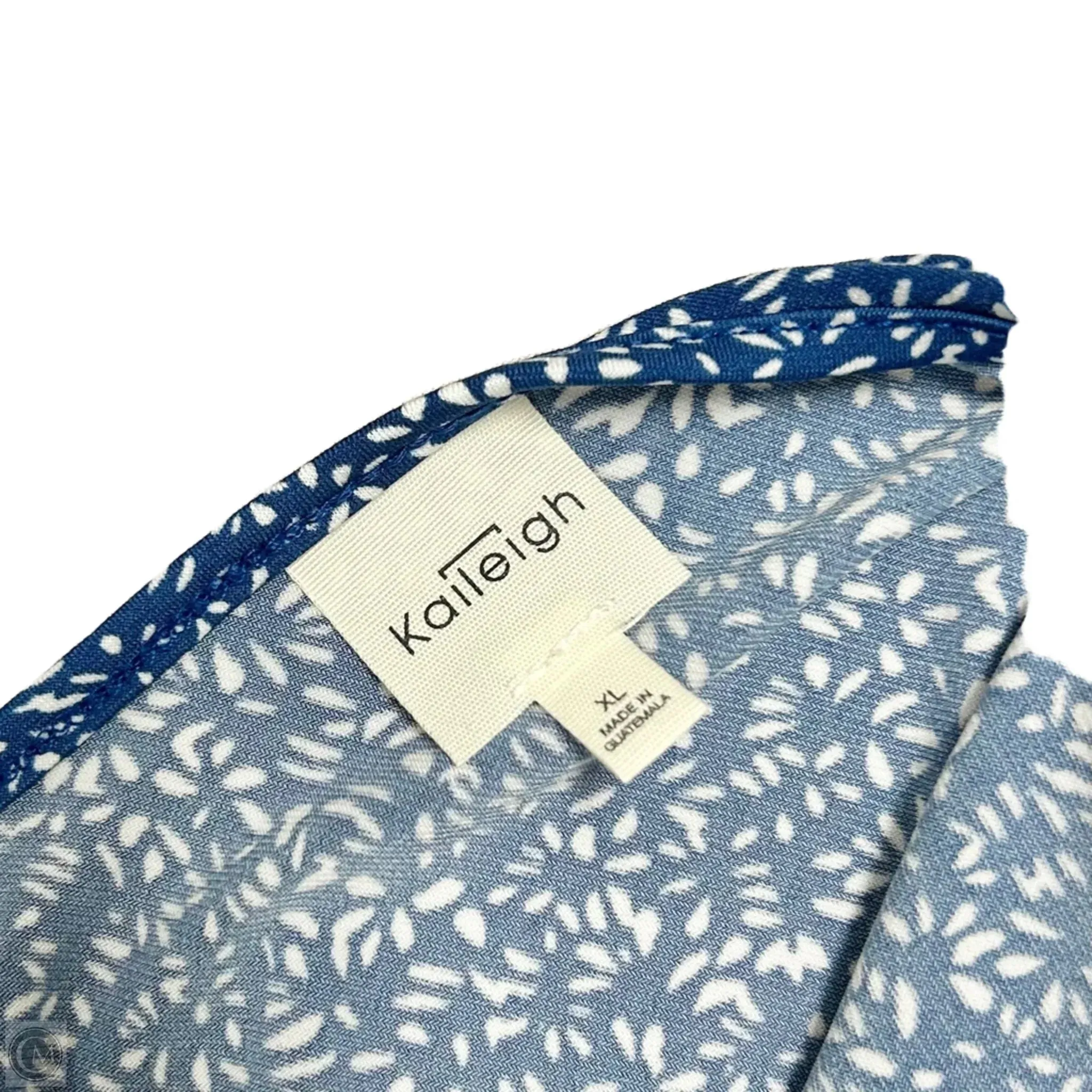 Dress Casual Short By Kaileigh In Blue & White, Size: Xl