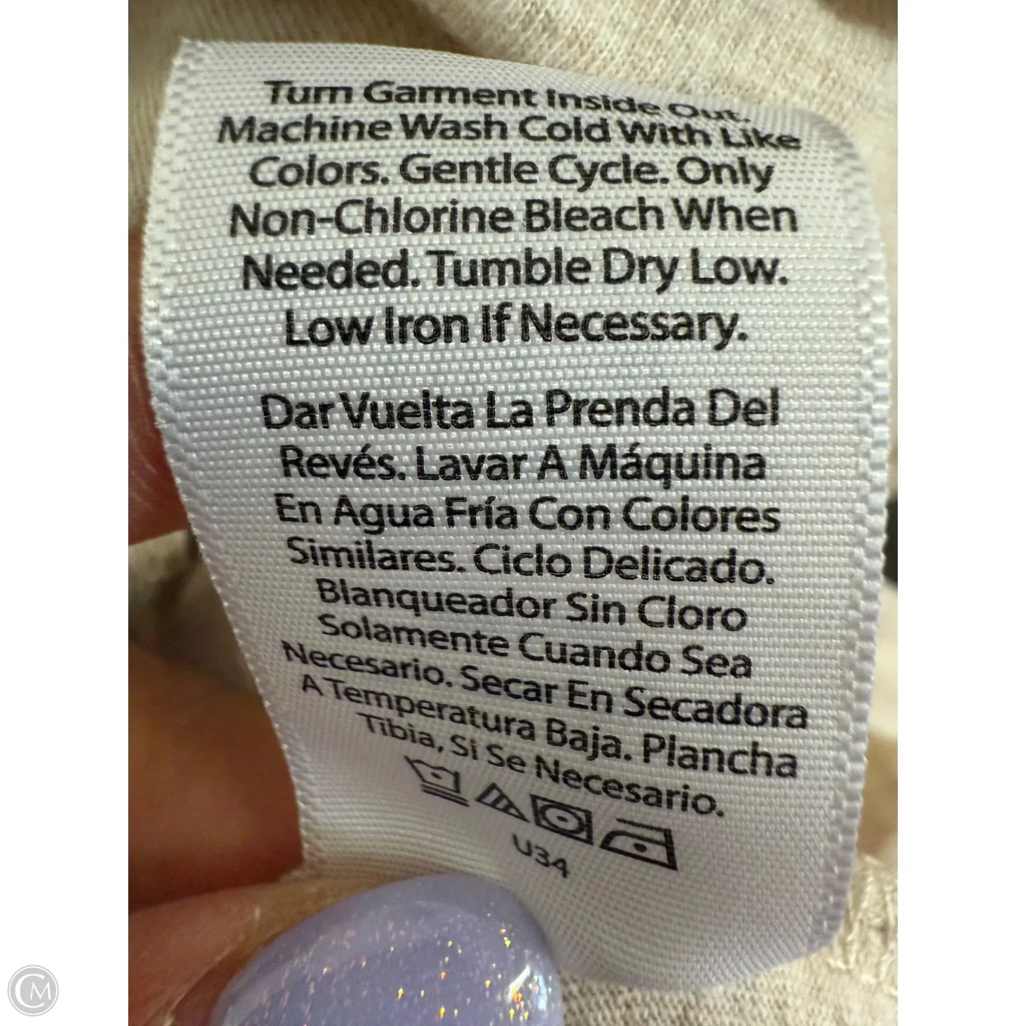 Dress Casual Short By Time And Tru In Tan, Size: L